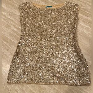 Alice & Olivia Gold Sequin Dress Size XS
